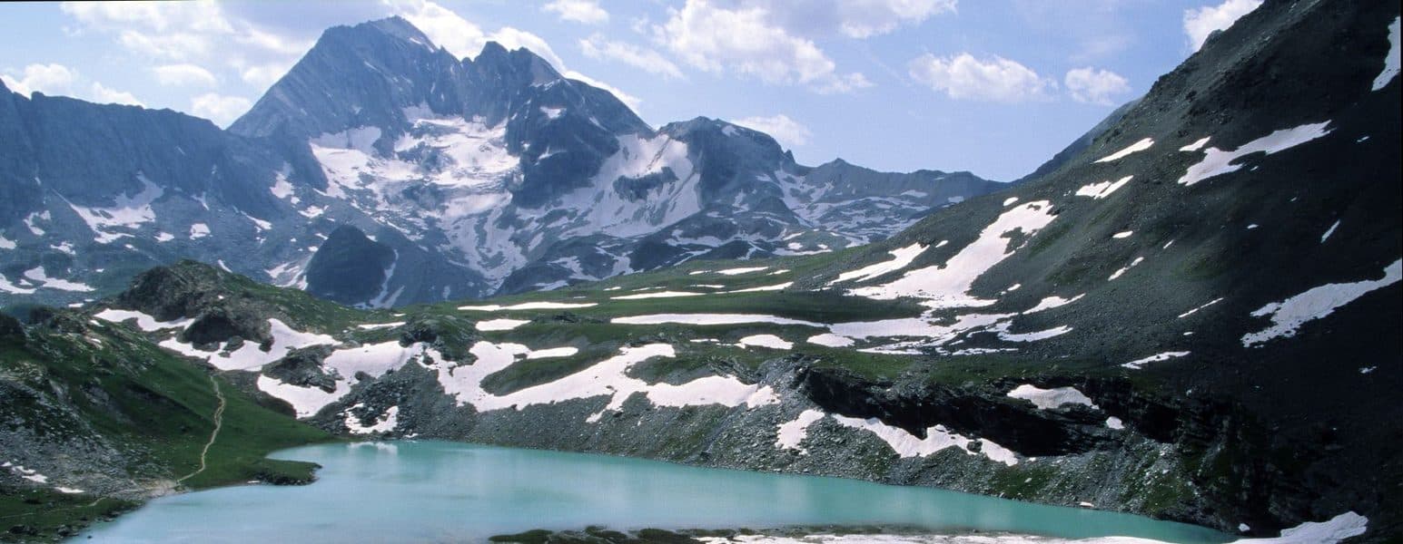Les glaciers de la Vanoise depuis le plateau du Plan du Lac.