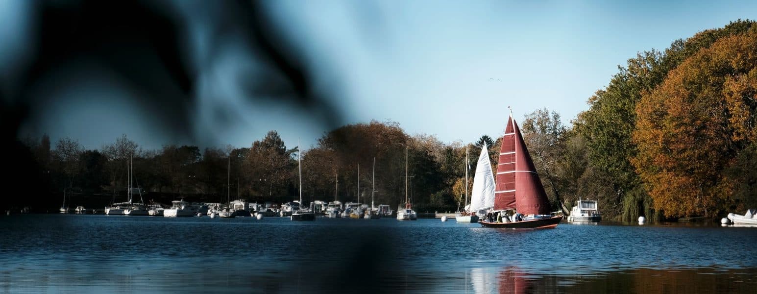 Les bords de l'Erdre à Nantes.